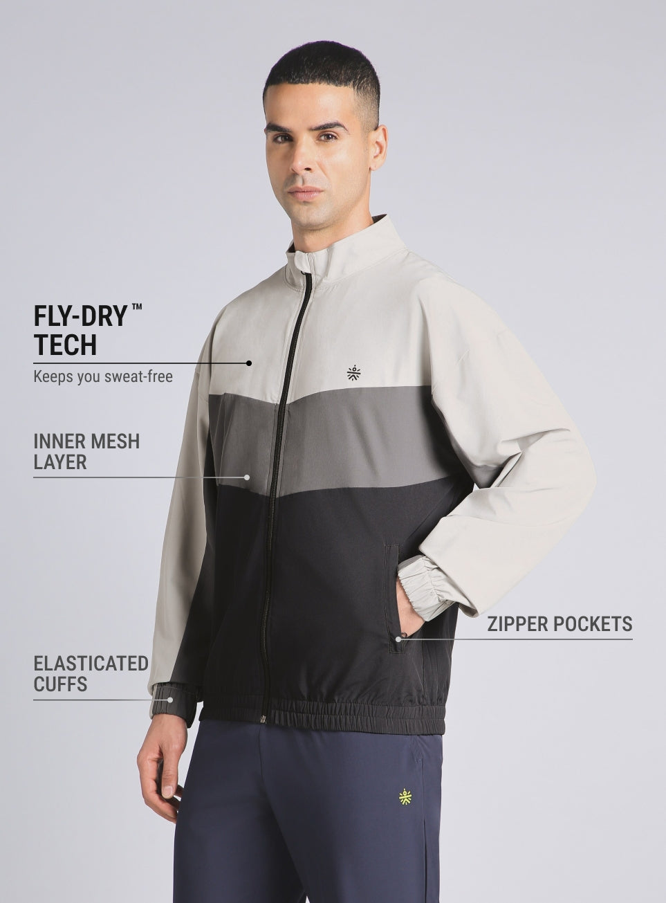 Men's Multicolor Training Relaxed Fit Layering Jacket
