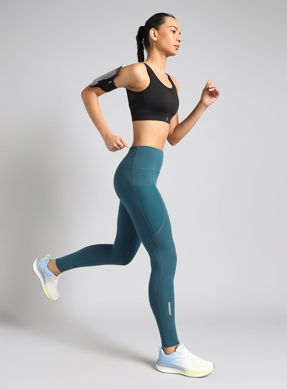 Women's Teal Run Elevate COMFlex Tights