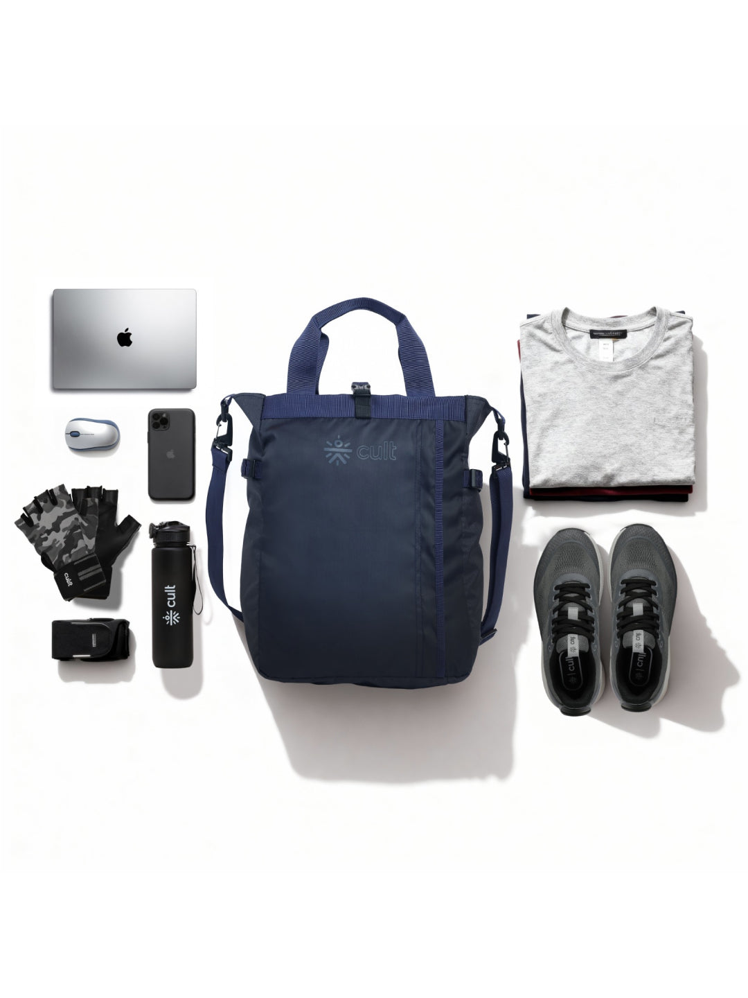 Work to Play Laptop Backpack 35L - Water-Repellent, Multi-Functional Bag with Trolley Sleeve With Shoe Bag - Blue