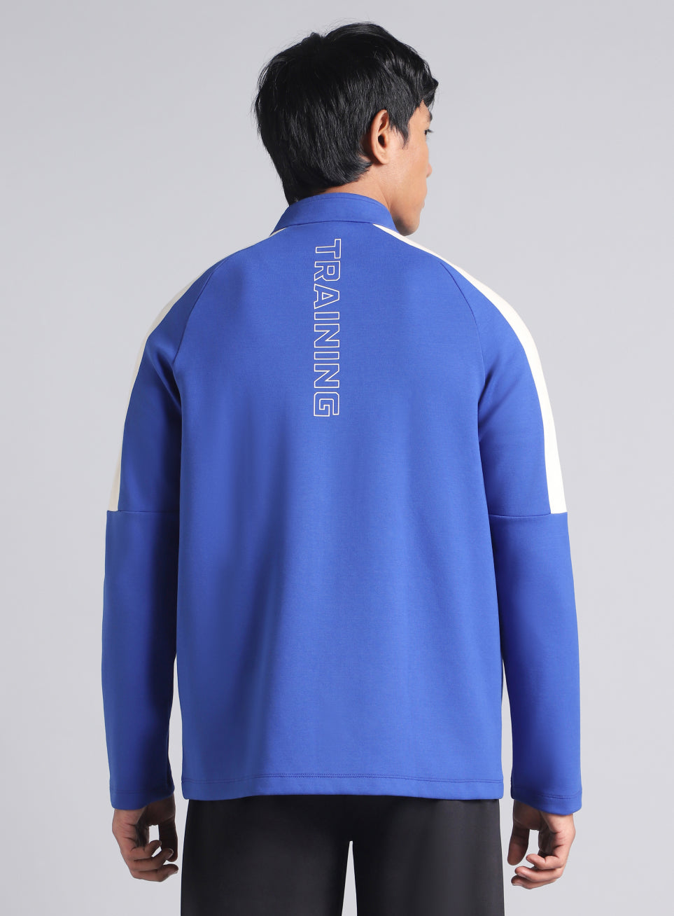 Men's Blue Workout Essential Mid Layer Jacket