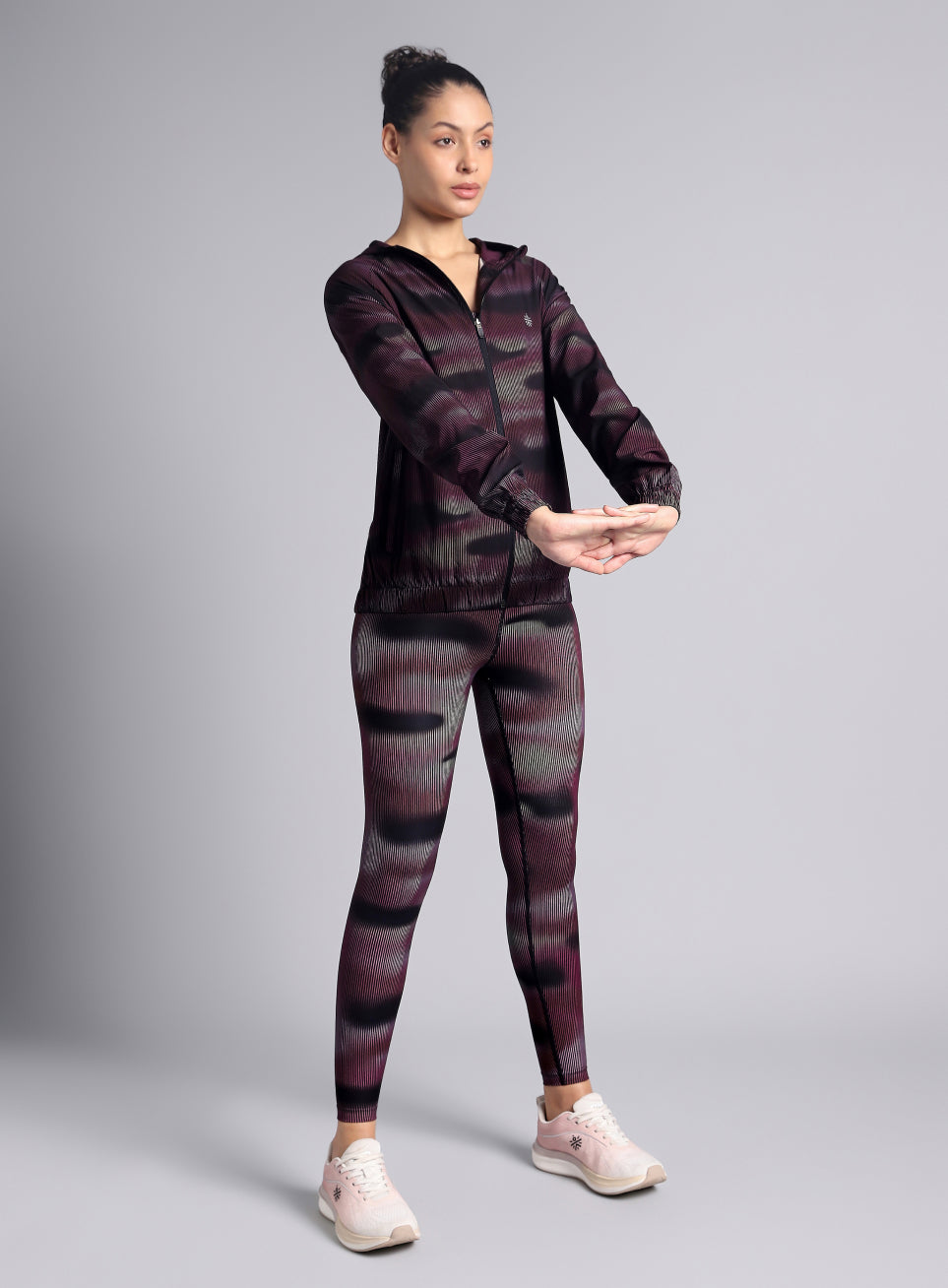Women's Pink Energy Map All Over Print Lightweight Jacket