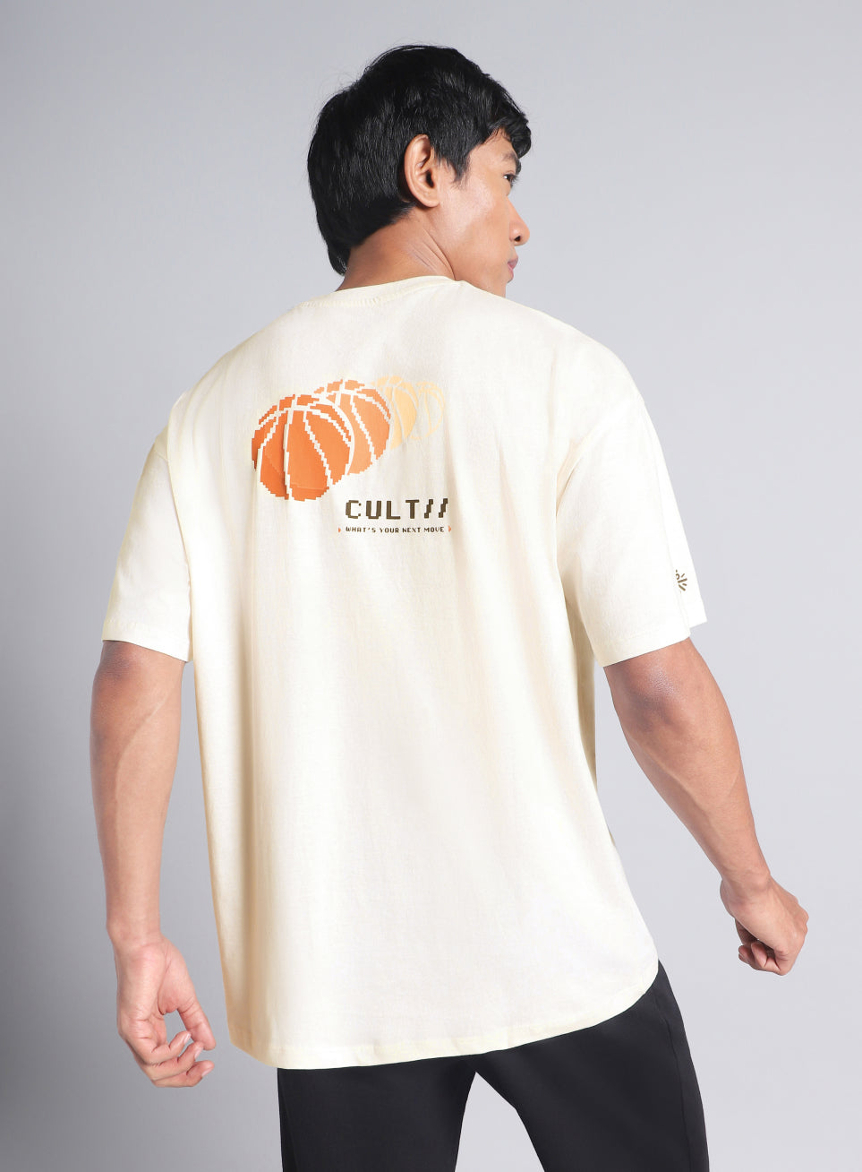 Men's Off White Oversized Graphic T-shirt