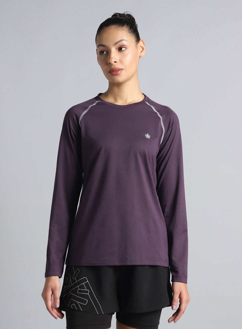 Women's Purple Active Day COMFORtech Full Sleeve T-Shirt