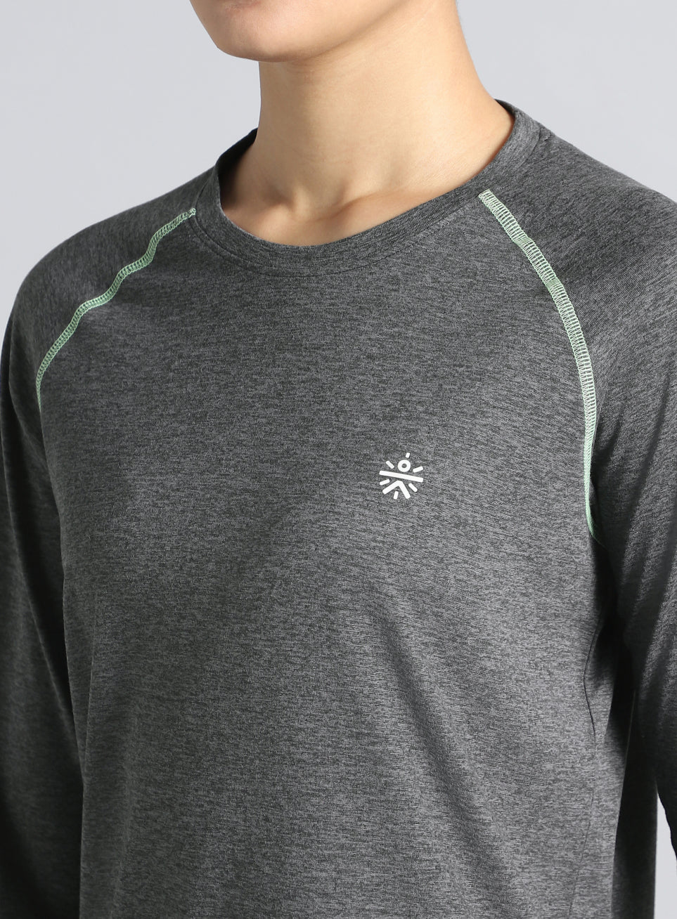 Women's Dark Grey Active Day COMFORtech_x0099_ Full Sleeve T-shirt