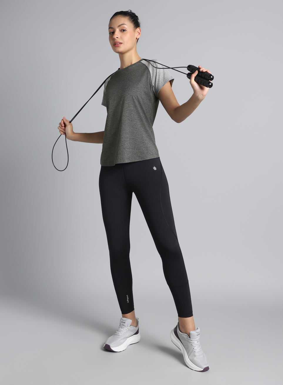 Women's Grey Active COMFORtech Colorblock T-shirt