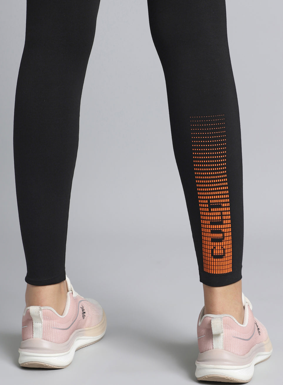 Women's Black Yoga Flow Cotton Graphic Tights