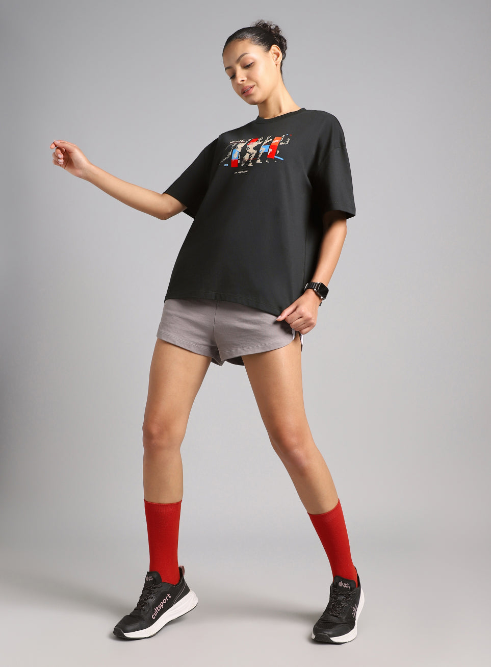 Women's Black Stay In Motion T-shirt