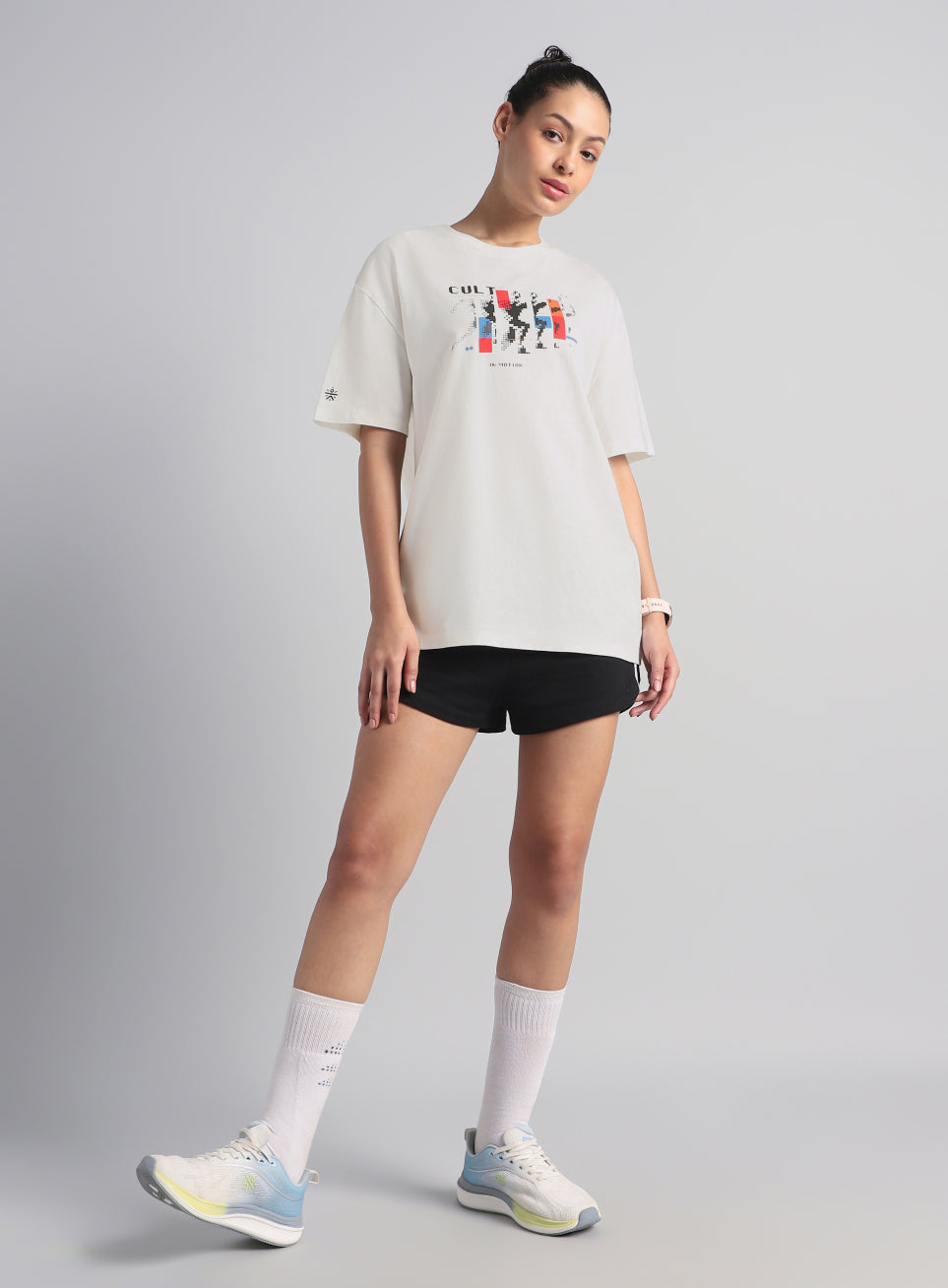 Women's Off White Stay In Motion T-shirt