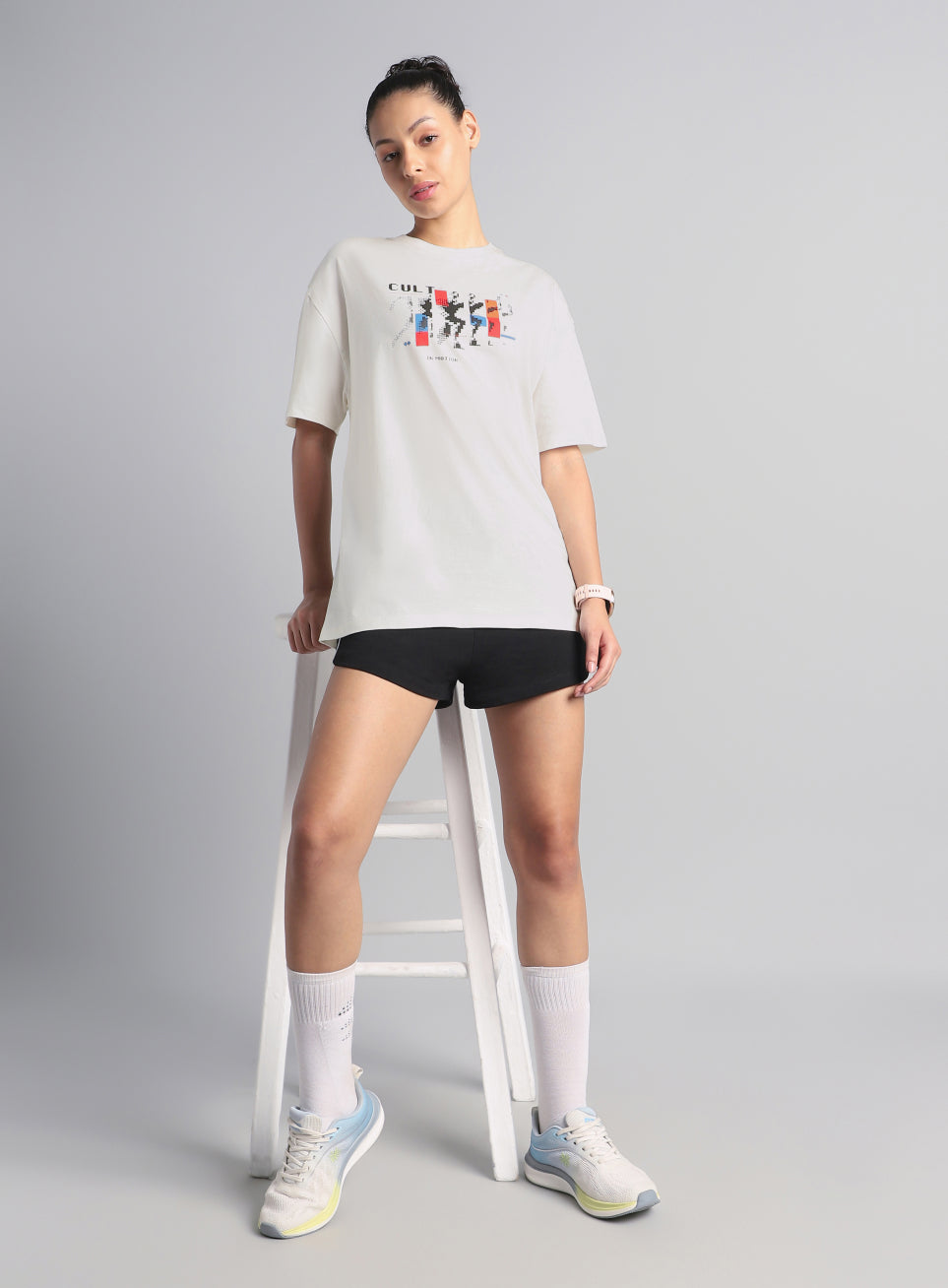 Women's Off White Stay In Motion T-shirt
