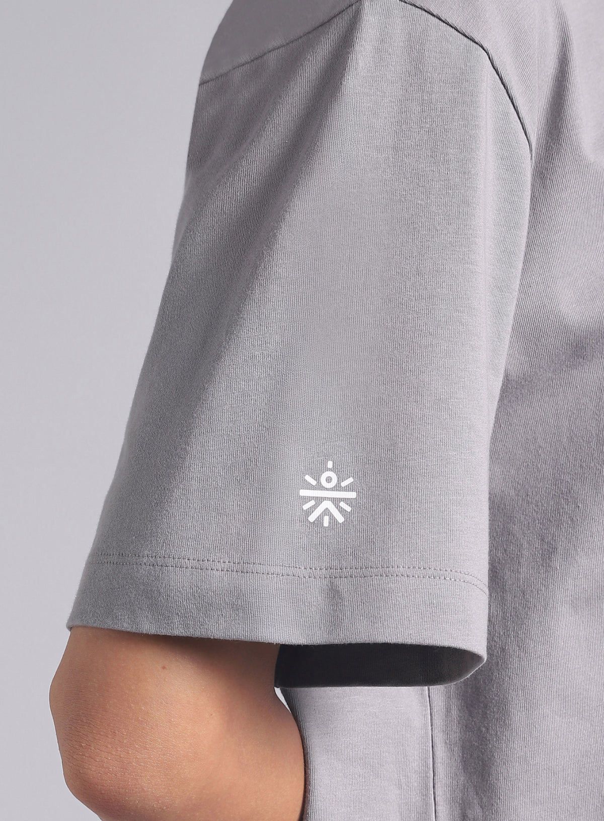 Women's Grey Graphic Relaxed Fit T-shirt