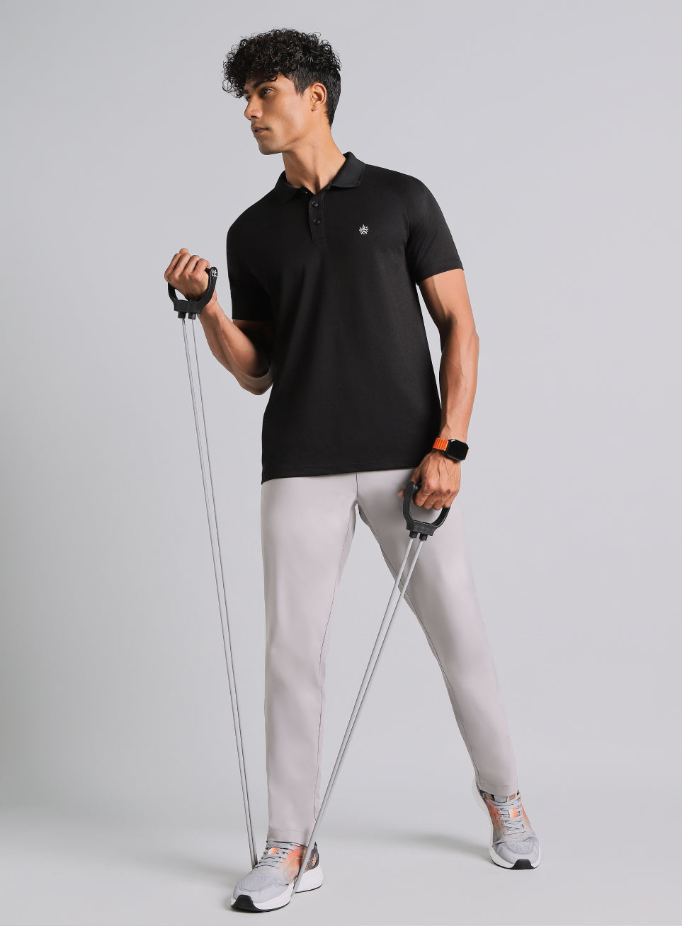 Men's Black High Energy Performance Polo T-shirt