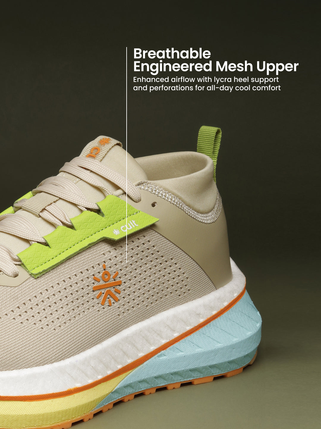 cult Men's GlideMax Trail Running Shoes - Beige