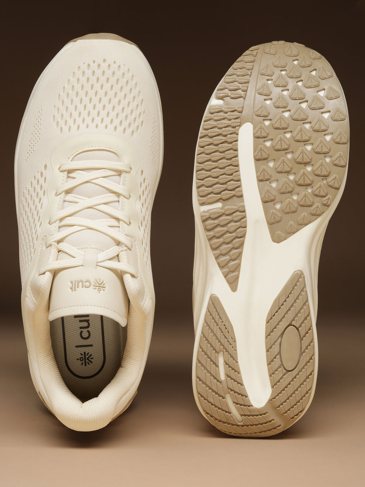 cult Men's StridePro Running Shoes - Beige