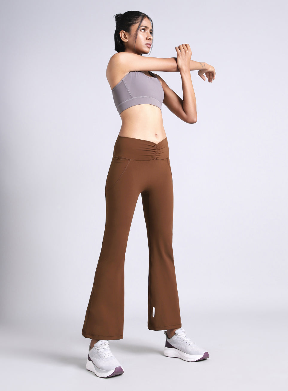 Women's Brown Flow Training COMFlex Flare Pants