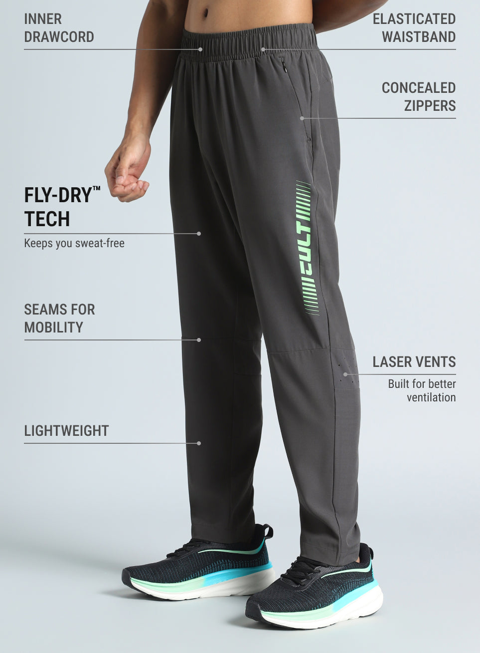 Men's Dark Grey Train All Format Training Trackpant