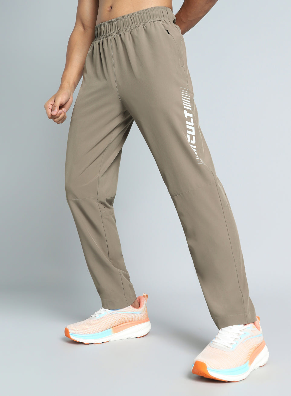 Men's Khaki Train All Format Training Trackpant