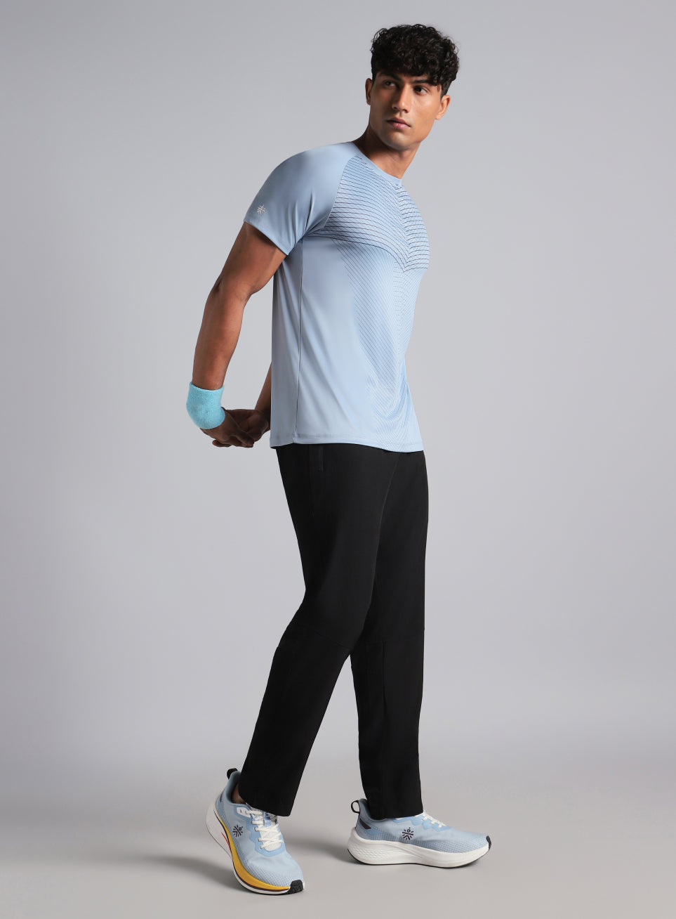 Men's Blue Energy Map Printed T-shirt