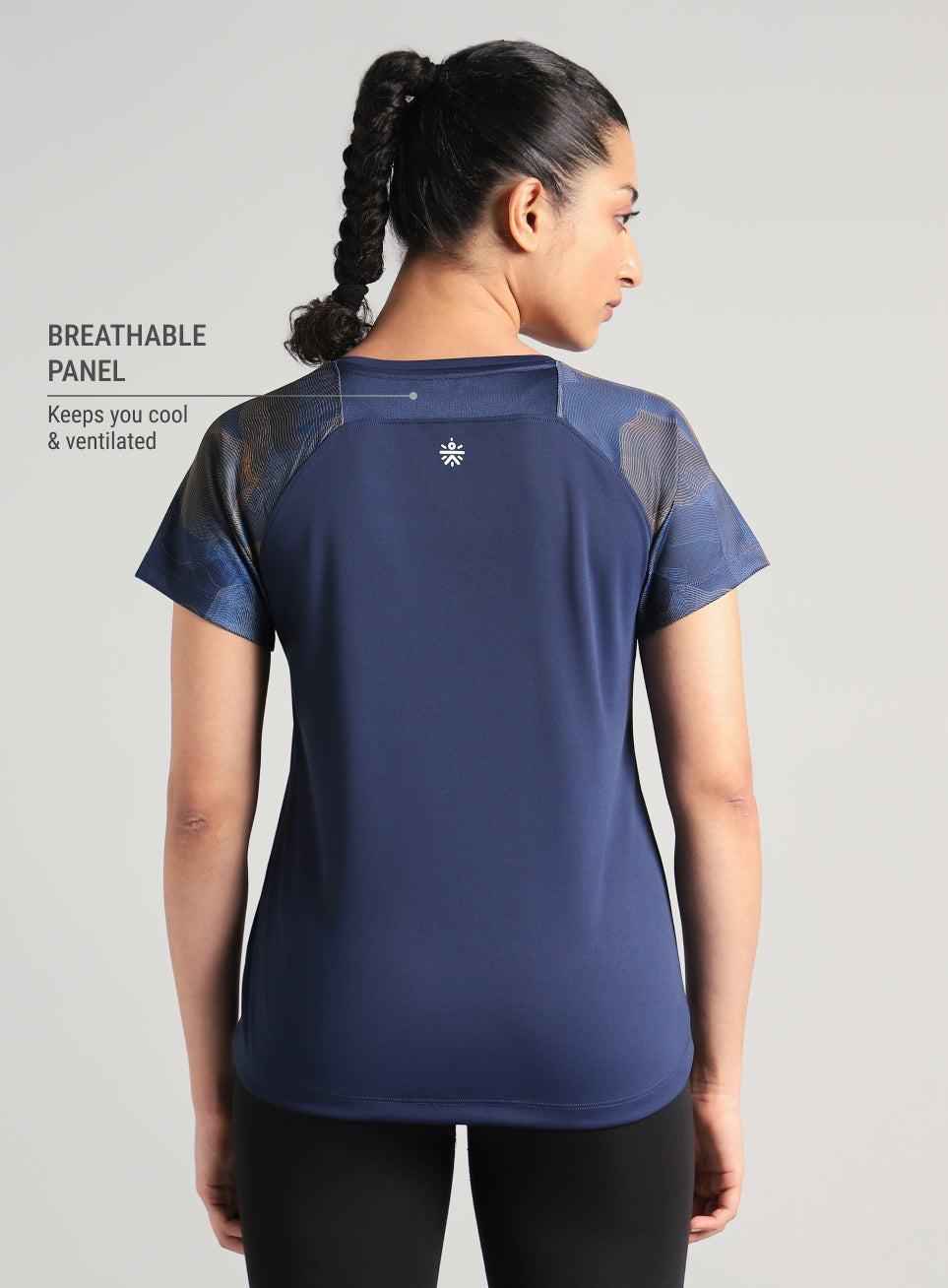 Women's Blue Printed Ultimate Training T-shirt