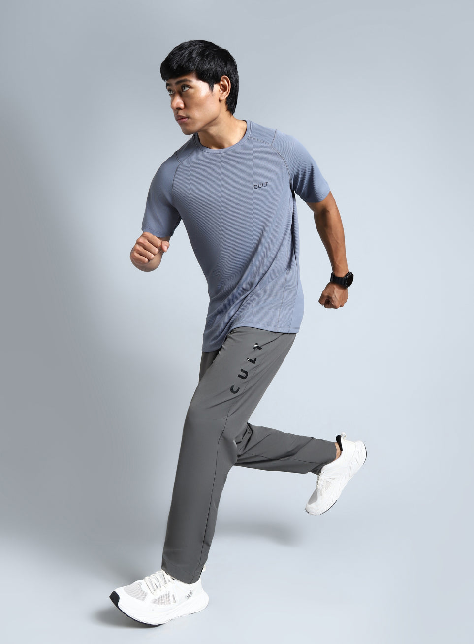 Men's D.Grey Pace Up Running Trackpants