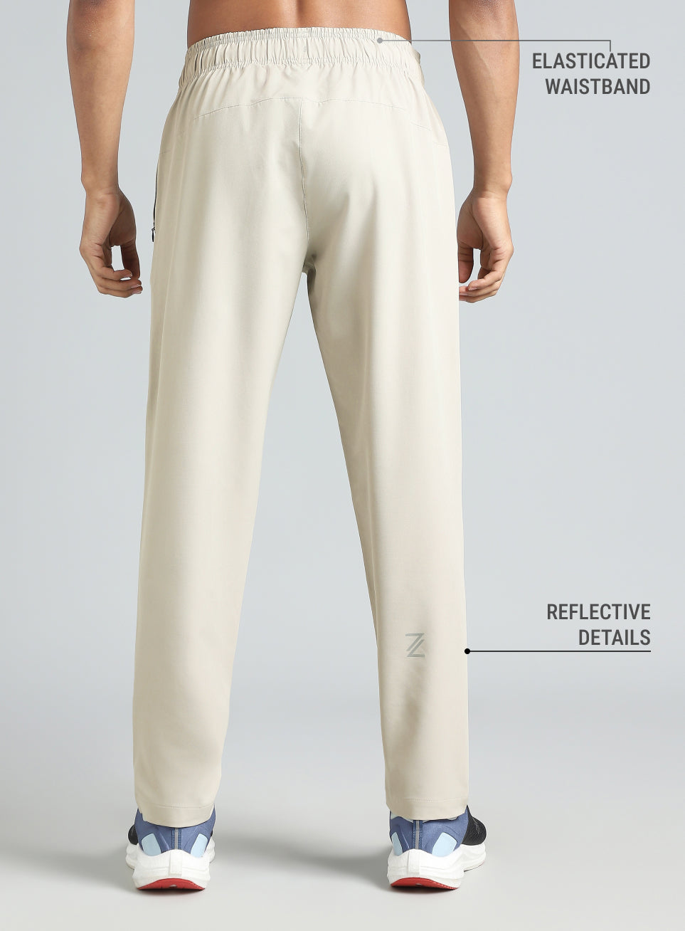 Men's L.Grey Pace Up Running Trackpants