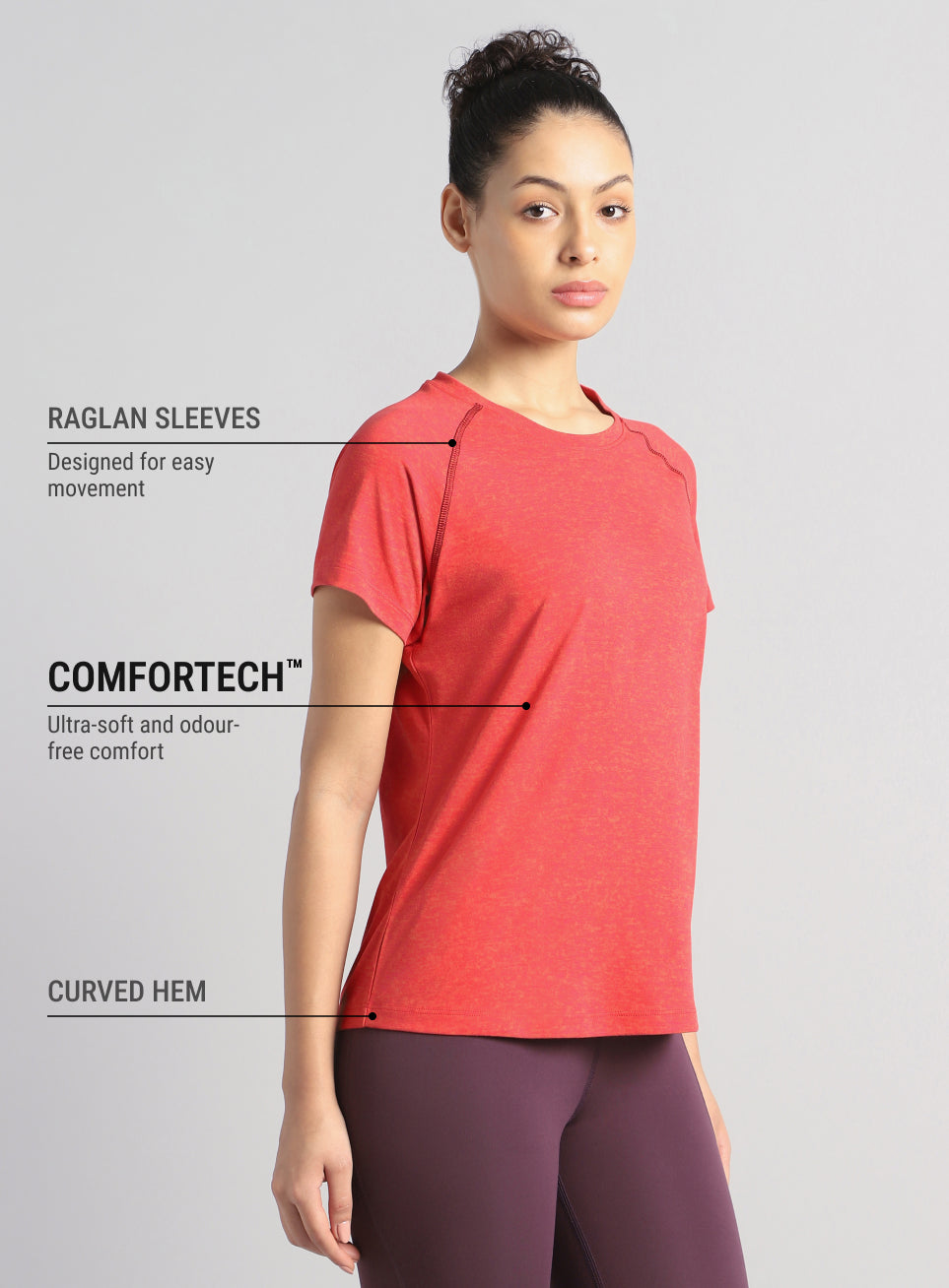 Women's Muscle Flex Pink COMFORtech T-shirt