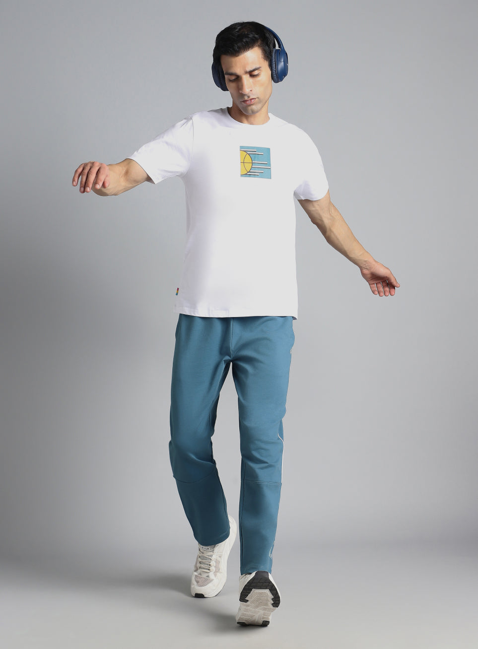Men's Blue Dance Brand Carrier Trackpants