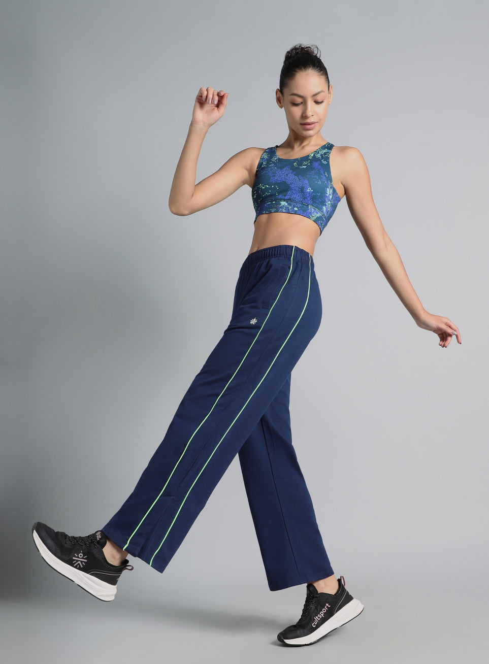 Women's Blue Community Straight Trackpants