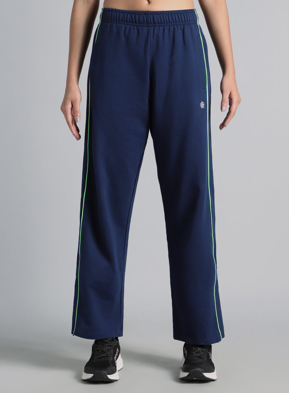 Women's Blue Community Straight Trackpants