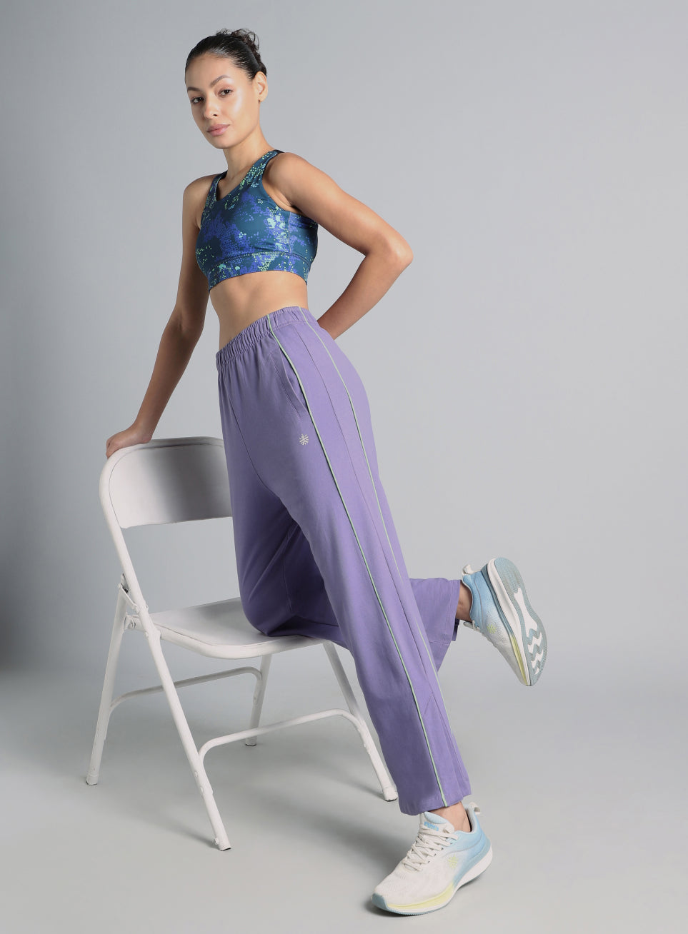 Women's Purple Community Straight Trackpants