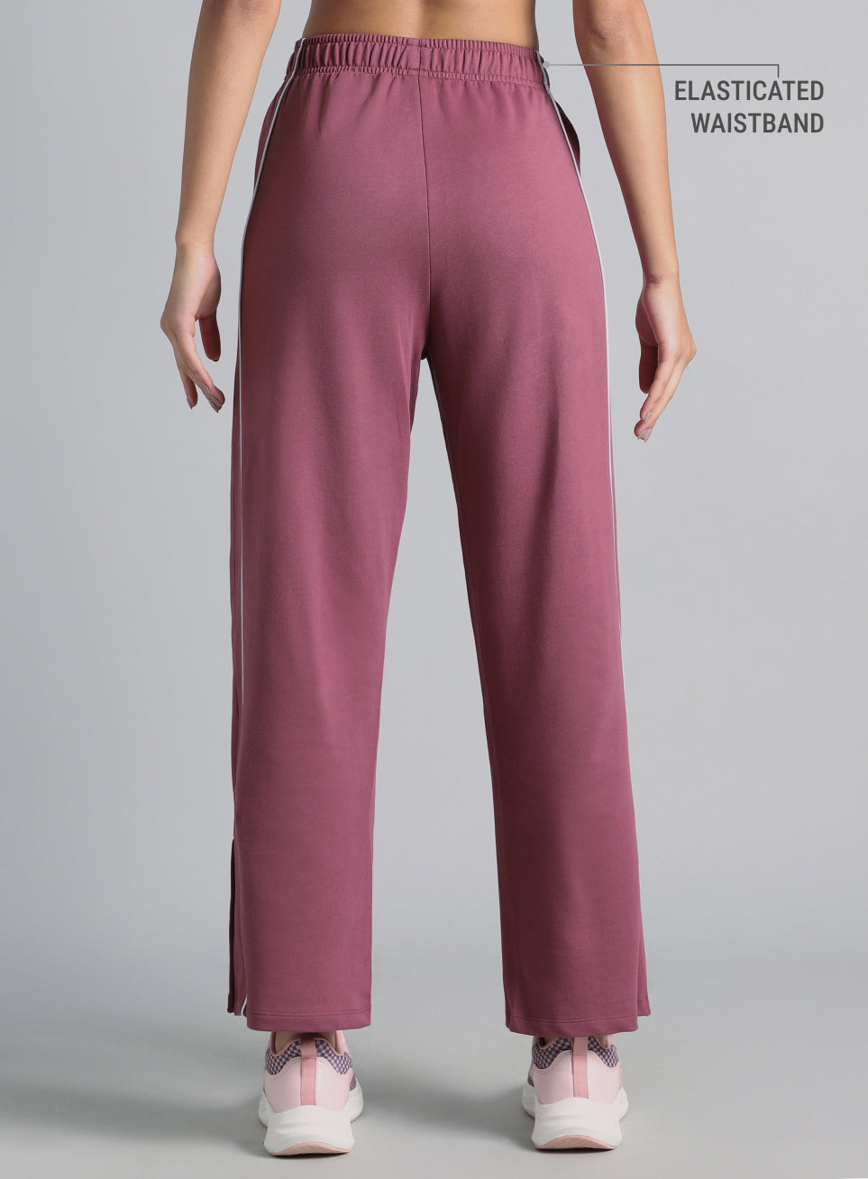 Women's Pink Community Straight Trackpants