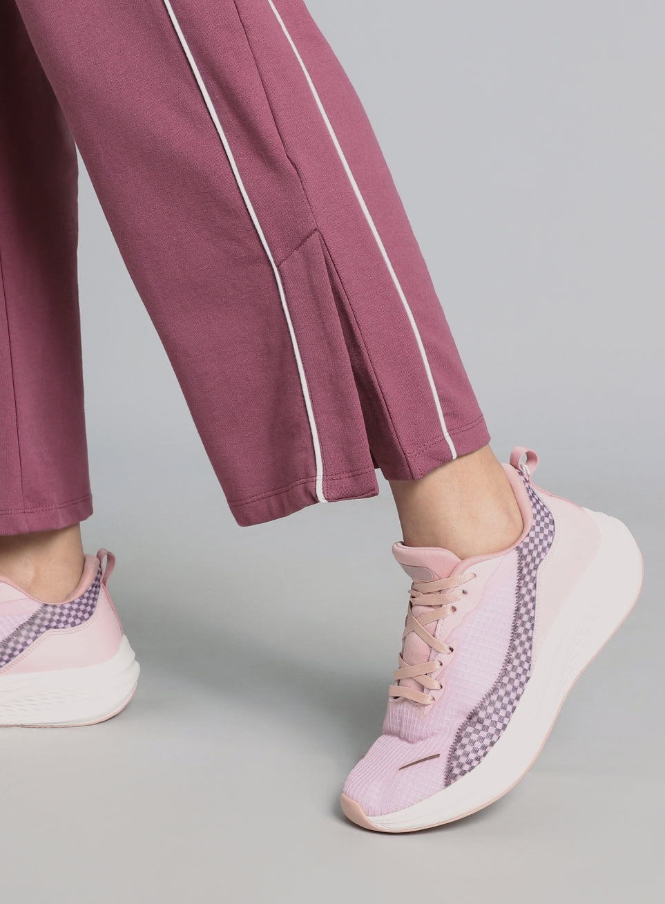 Women's Pink Community Straight Trackpants