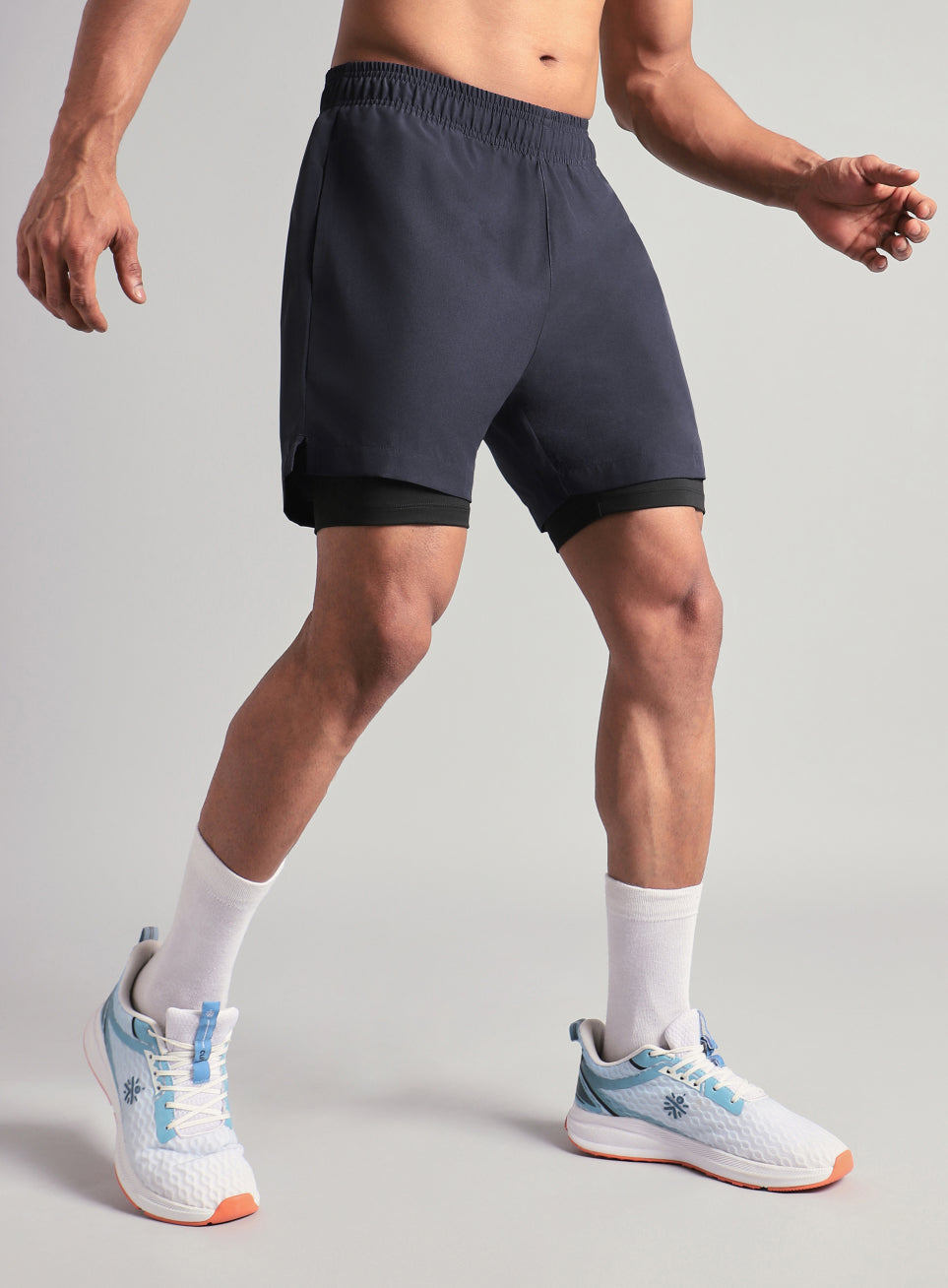 Men's Run Elevate Navy Integrated Shorts