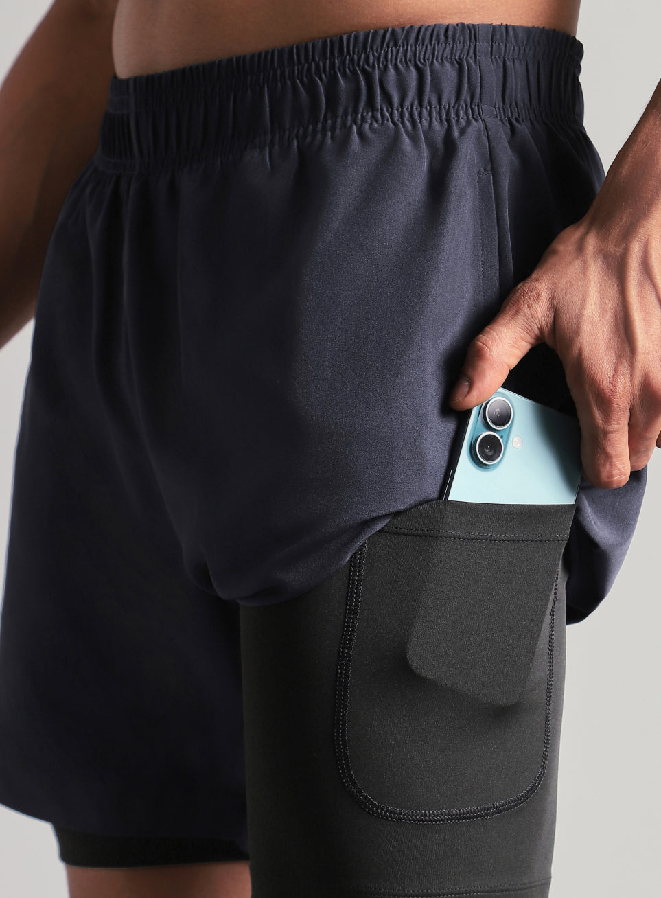 Men's Run Elevate Navy Integrated Shorts