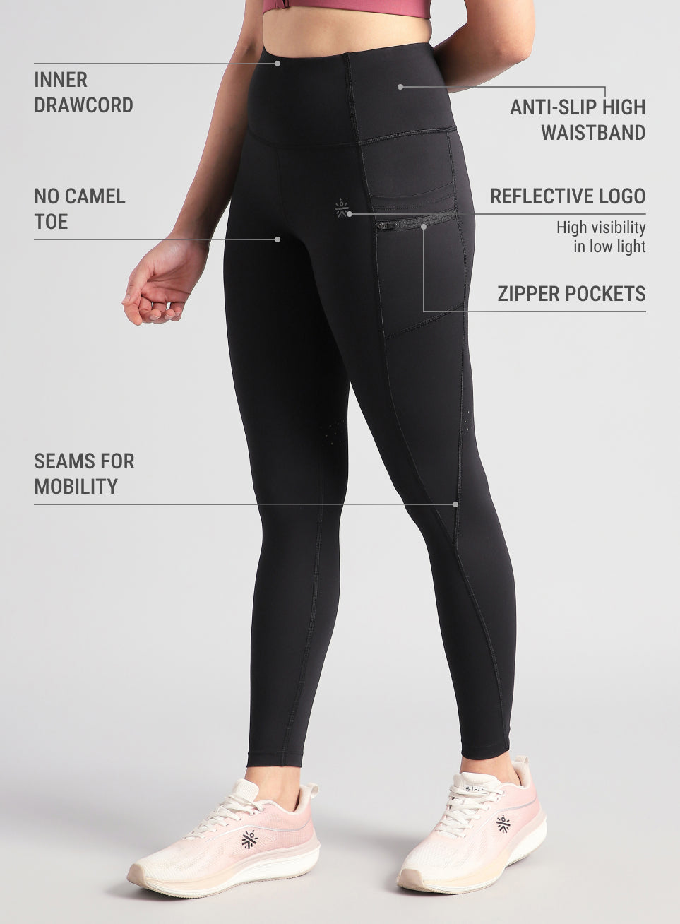 Women's Black Run Beyond COMFlex Tights
