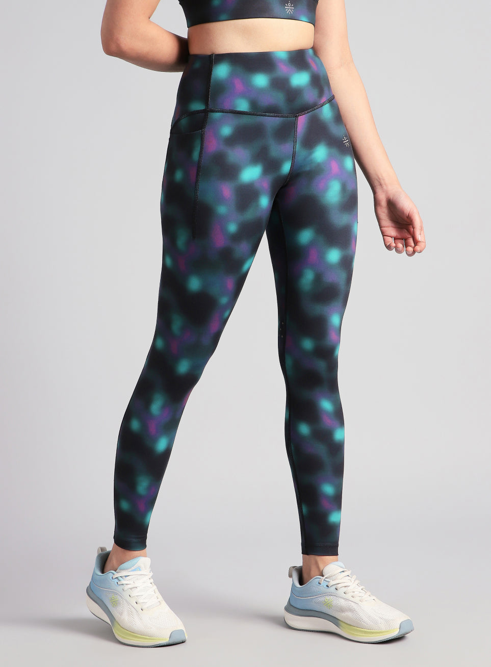 Women's Black AOP Runner's Pro COMFLlex Tights