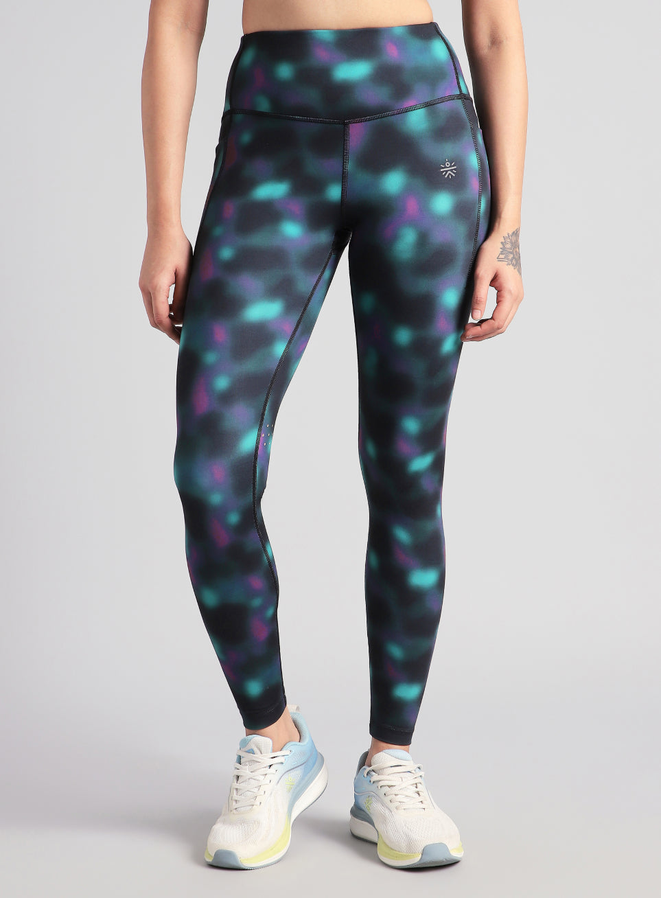 Women's Black AOP Runner's Pro COMFLlex Tights