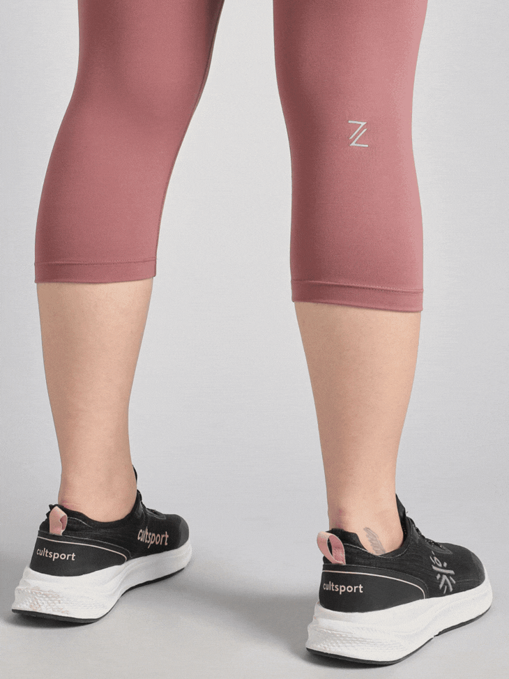 Women's Brown Everyday Run Cropped Length COMFlex Tights
