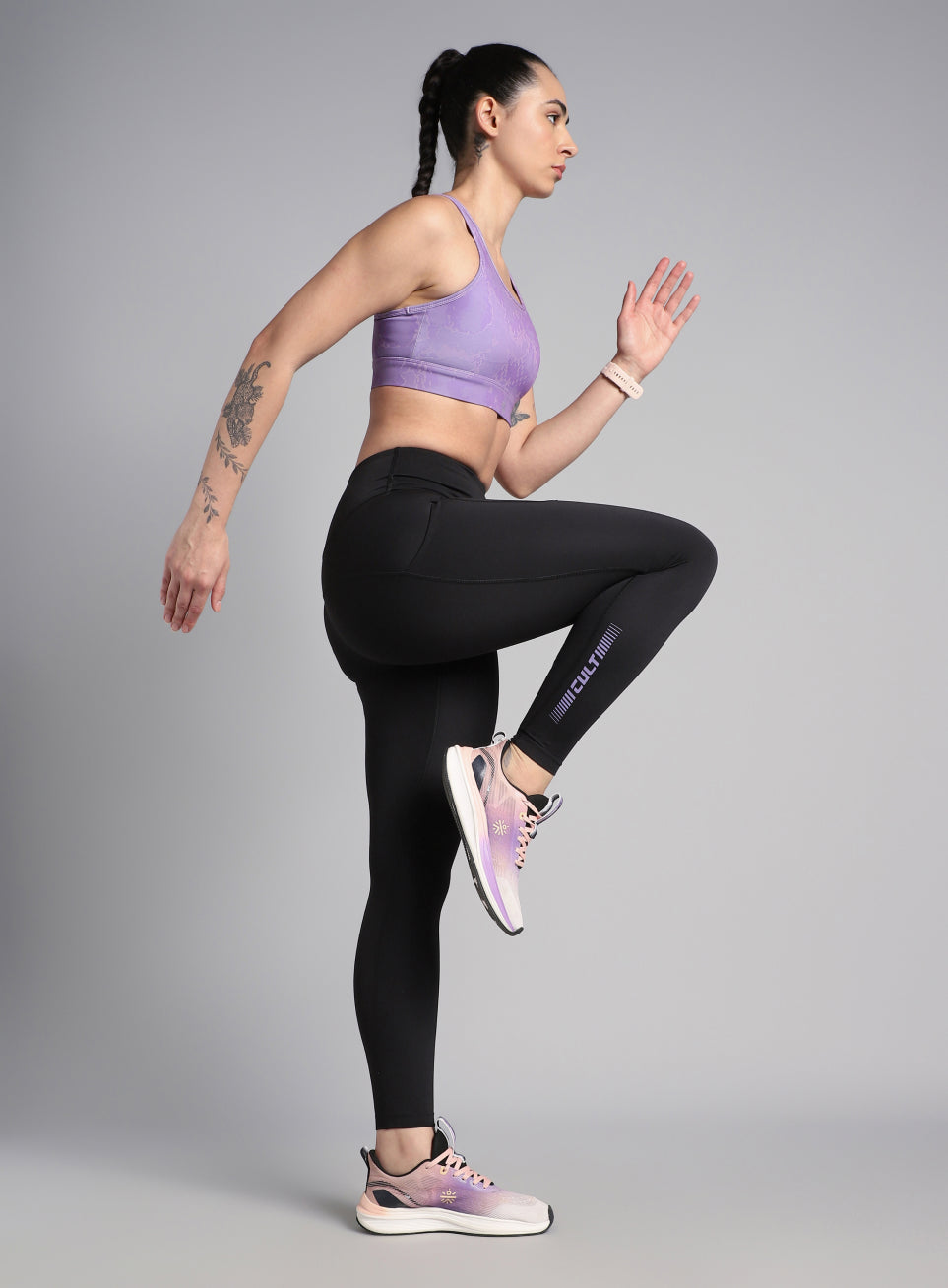 Women's Black The Run Project Comflex Tights