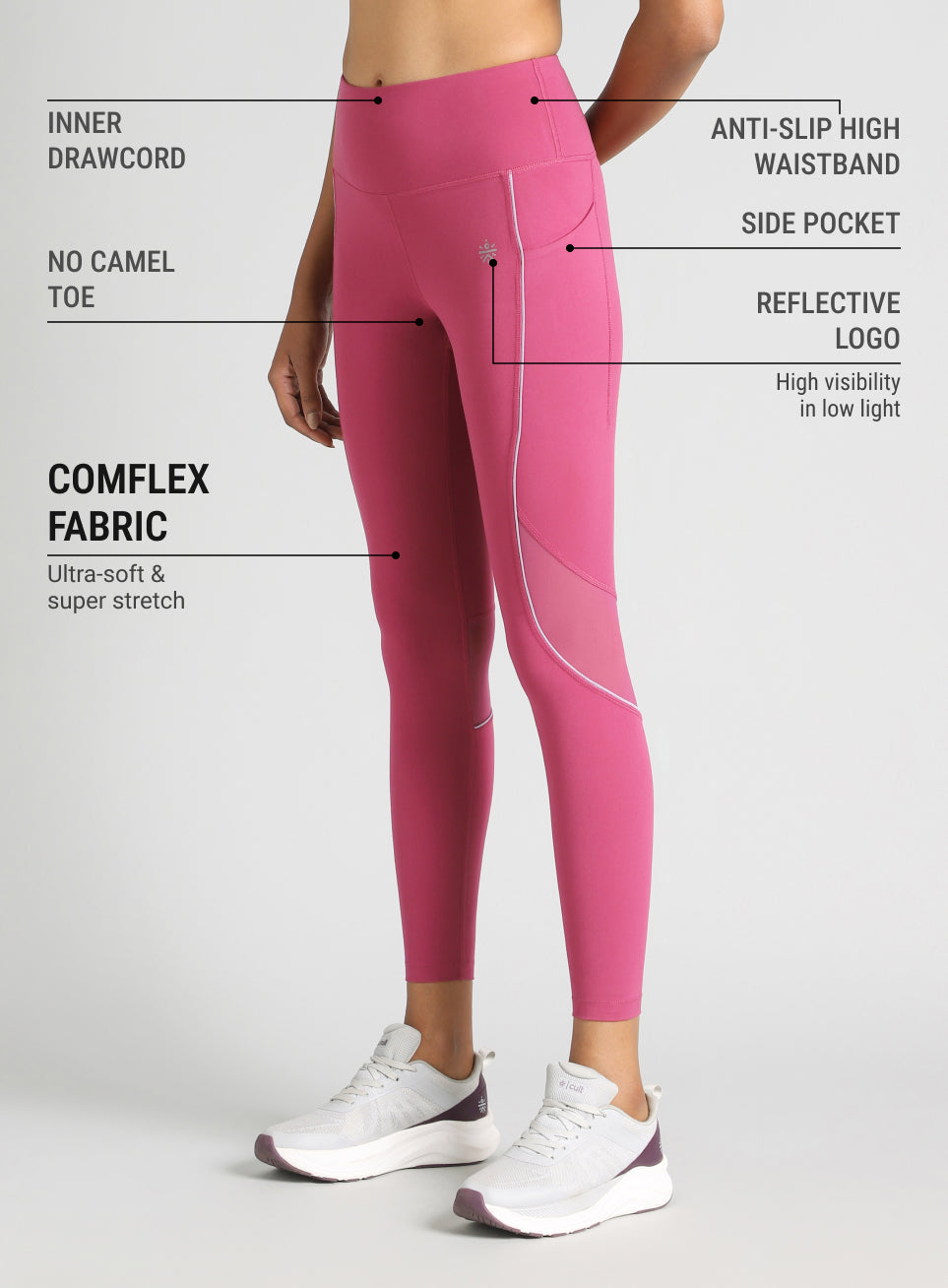 Women's Pink Run All Day COMFlex Tights