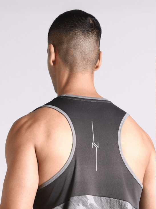 Men's Grey Urban Camo Motion Forward Running Tank