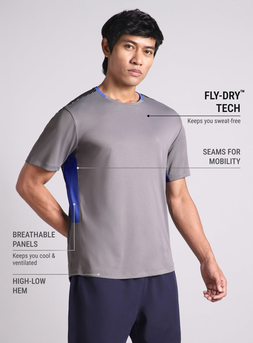 Men's Runner's Grey Flex Tee