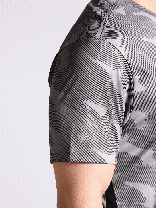 Men's Grey Urban Camo Running T-shirt