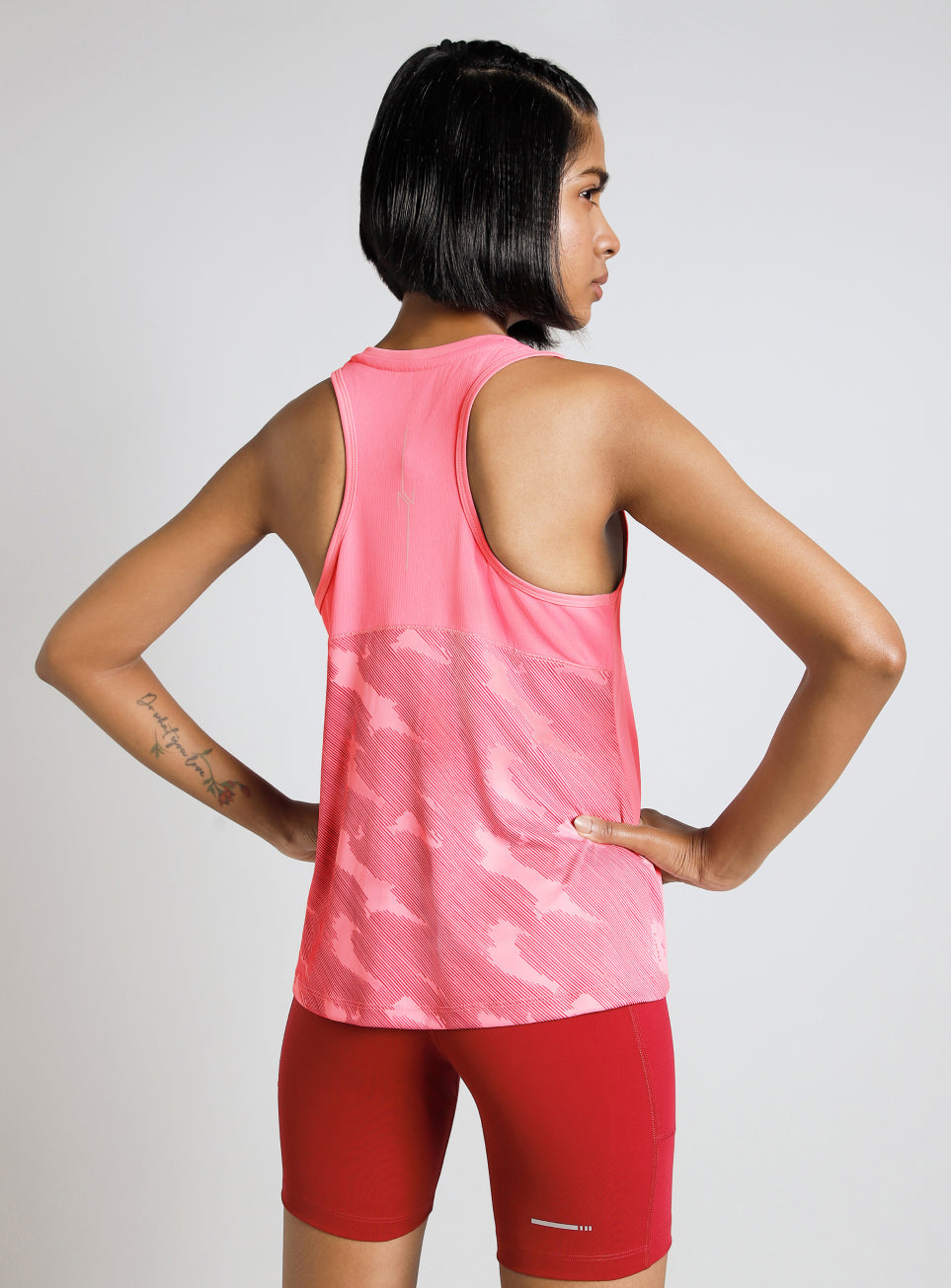 Women's Pink Urban Camo Running Tank Top