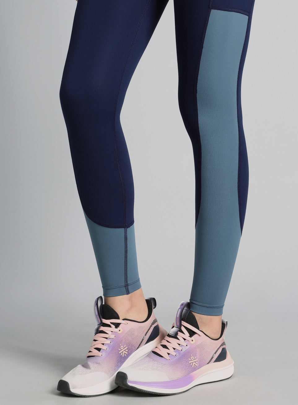 Women's Blue Dance Off Colourblock COMFLex Tights