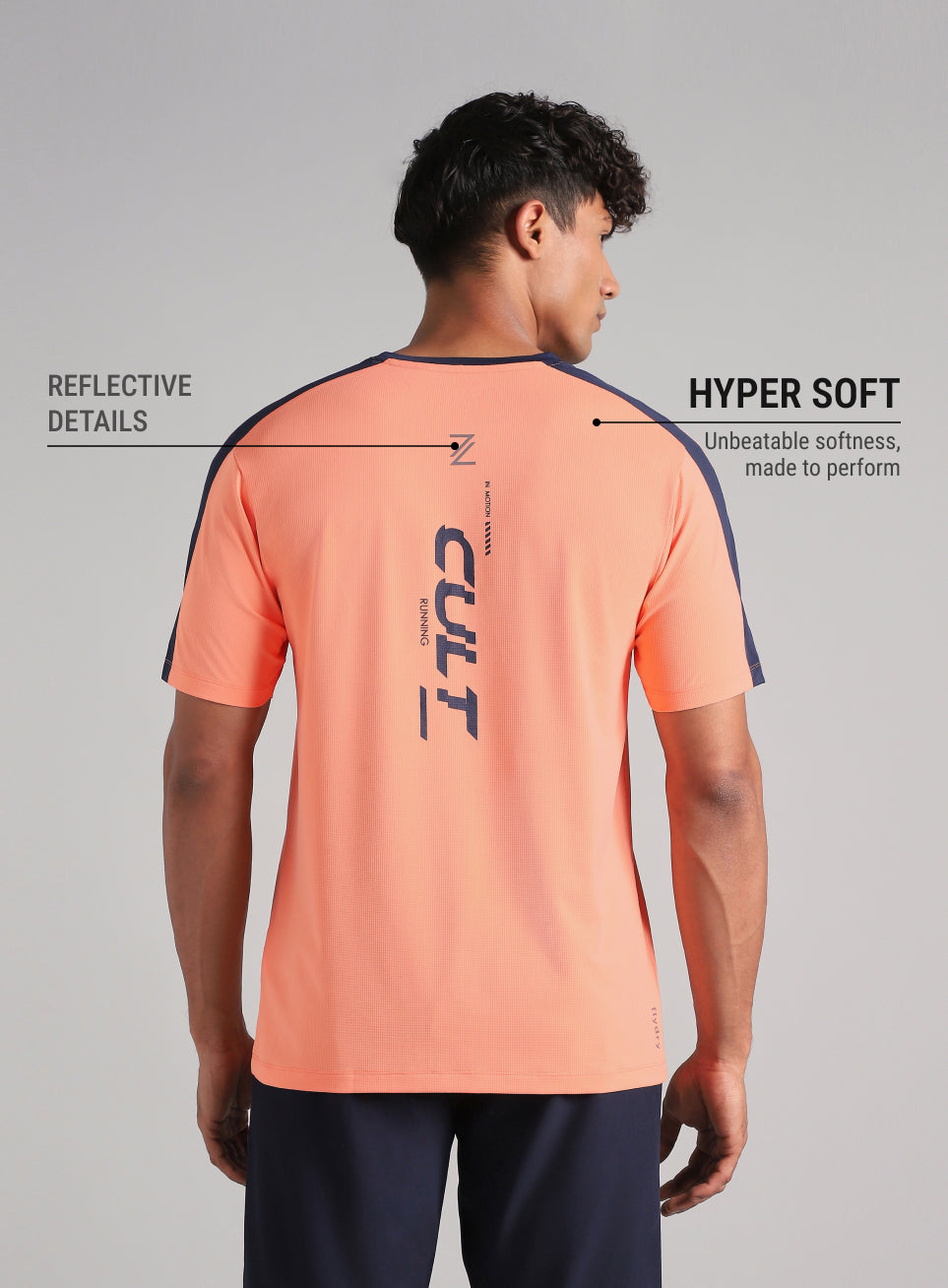 Men's Coral Run In Motion Graphic T-Shirt
