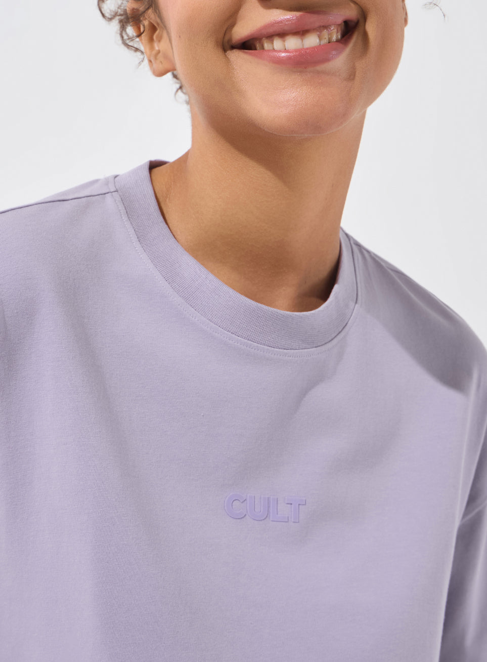 Women's Purple Soft Form Comfort Oversized T-shirt