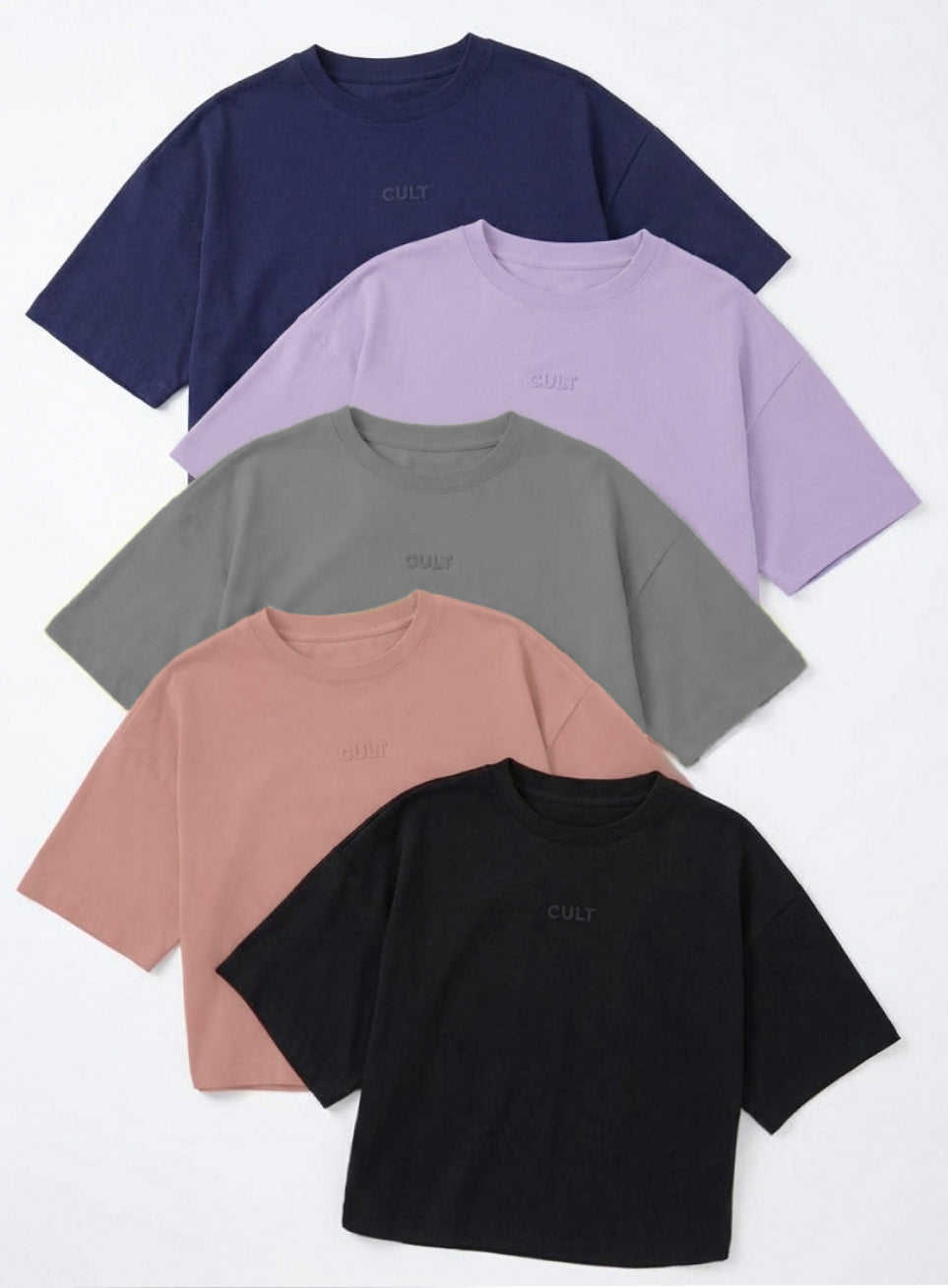 Women's Black Soft Form Mid Boxy T-shirt
