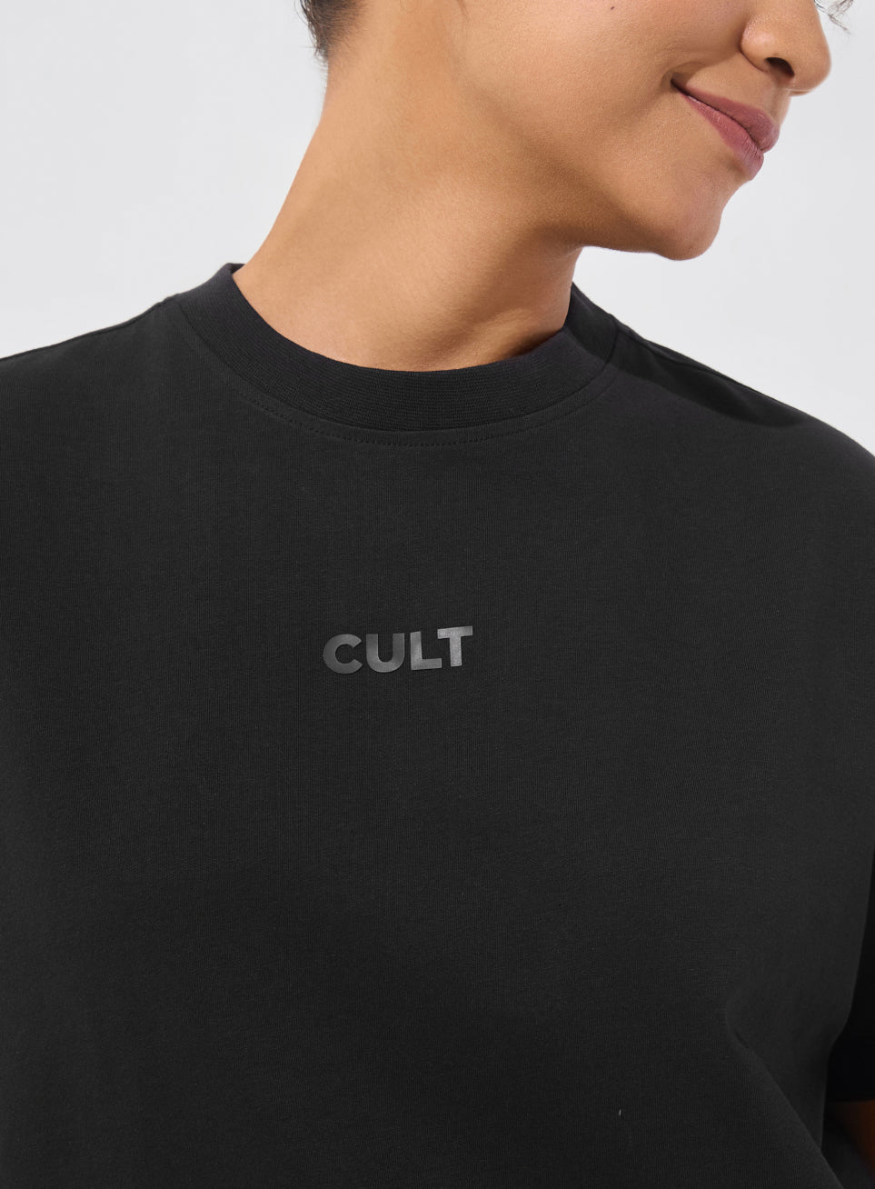 Women's Black Soft Form Easy Fit Everyday T-shirt