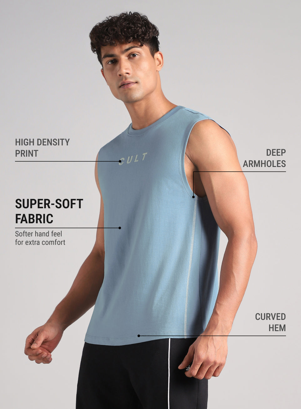 Men's Sky Blue Chill Day Tank