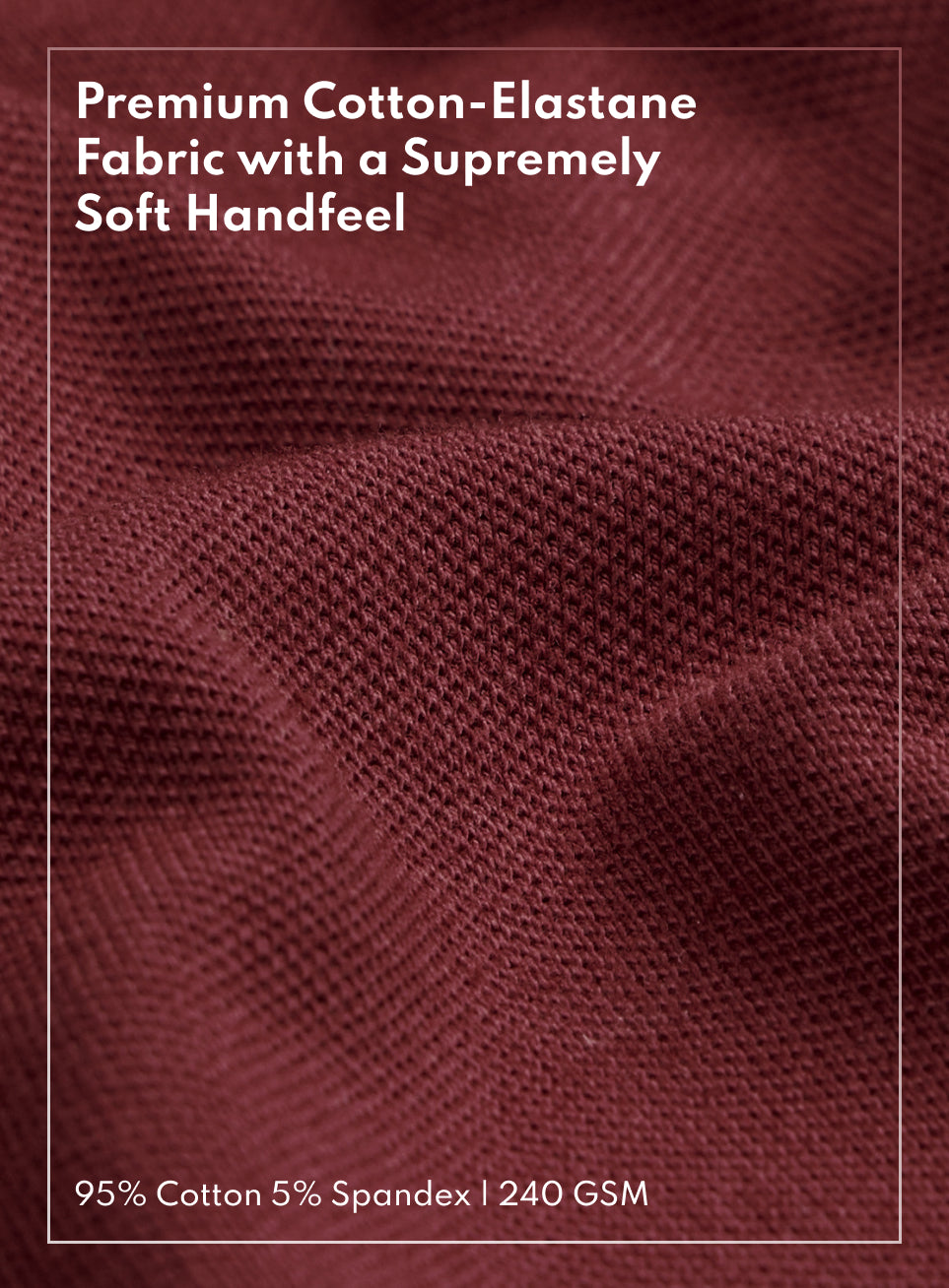 Men's Maroon Soft Form Classic Polo T-shirt